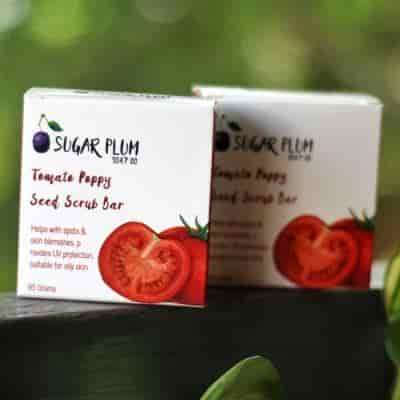 Buy Sugar Plum Soap Co. Tomato Poppy Seed Scrub Bar Pack of 2