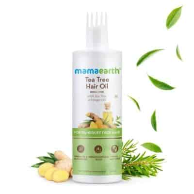 Buy Mamaearth Tea Tree Hair Oil with Tea Tree & Ginger Oil for Dandruff Free Hair