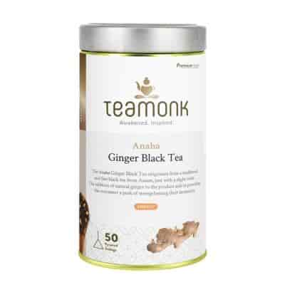 Buy Teamonk Anaha Assam Ginger Black Tea 50 Teabags