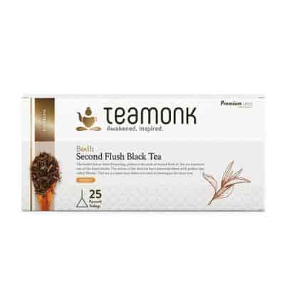 Buy Teamonk Darjeeling Bodh Second Flush Organic Black Tea 25 Teabags