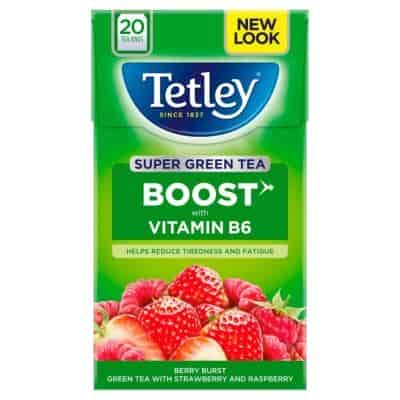 Buy Tetley Berry Burst Green Tea with Strawberry and Raspberry Tea Bags