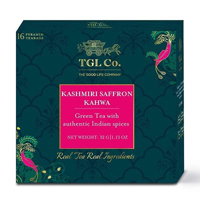 Buy TGL Kashmiri Saffron Kahwa Green Tea Bags