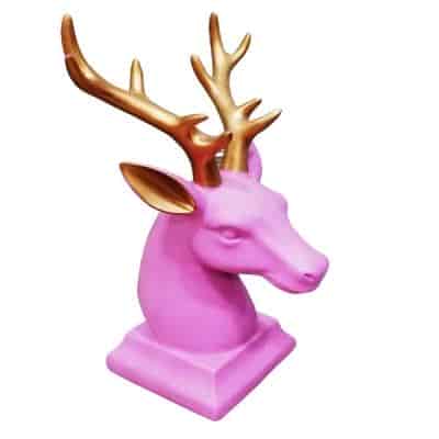 Buy The FIG Deer Head Figurine Matt Elk Reindeer Decoration Resin Crafts