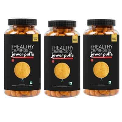 Buy The Healthy Cravings Co Roasted Jowar Puffs Herbs & Sundried Tomatoes Pack of 3