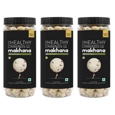 Buy The Healthy Cravings Co Snack Jars Slow Roasted Makhana Basil & Oregano Flavor