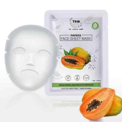 Buy The Natural Wash Papaya Face Sheet Mask For Moisturized and Firm Skin Paraben Free