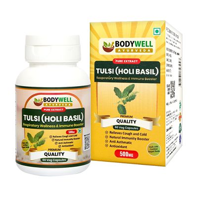 Buy Bodywell Ayurveda Tulsi Extract Capsules 500 mg