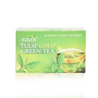Buy Kudos Ayurveda Tulsi Gold Green Tea Bags