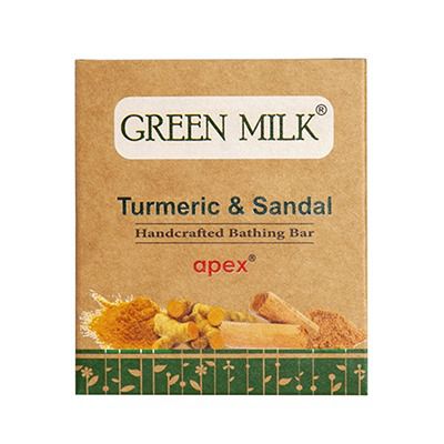 Buy Green Milk Turmeric and Sandal Handcrafted Bathing Bar