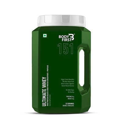 Buy Body First Ultimate Whey - Blend of Whey Protein Isolate and Concentrate with Digestive Enzymes - 1 kg