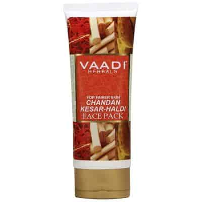 Buy Vaadi Herbals Chandan Kesar Haldi Fairness Face Pack