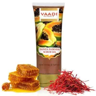 Buy Vaadi Herbals Papaya Fairness Scrub Gel with Honey and Saffron
