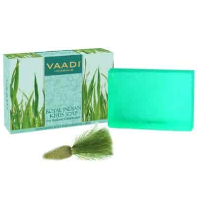 Buy Vaadi Herbals Royal Indian Khus Soap with Olive and Soyabean Oil