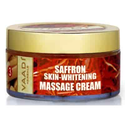 Buy Vaadi Herbals Saffron Skin Whitening Massage Cream, Basil Oil and Shea Butter