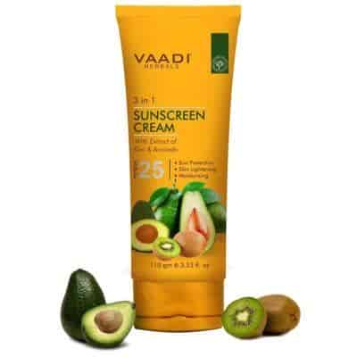 Buy Vaadi Herbals Sunscreen Cream SPF - 25 with Extracts of Kiwi and Avocado
