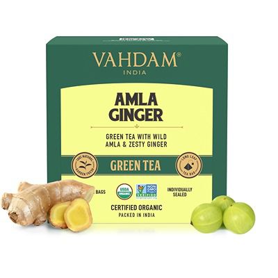 Buy Vahdam Amla Ginger Green Tea