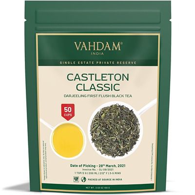 Buy Vahdam Castleton Classic Darjeeling First Flush Black Tea ( DJ 09/2021 )
