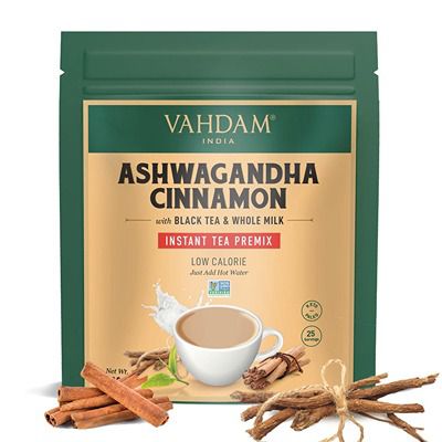 Buy Vahdam Ashwagandha Cinnamon Chai Instant Tea Premix
