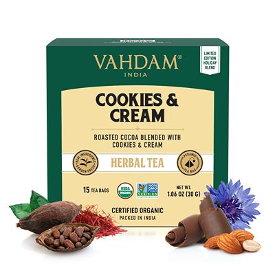 Buy Vahdam Cookies and Cream Herbal Tea Tisane