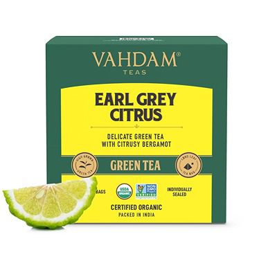 Buy Vahdam Earl Grey Citrus Green Tea