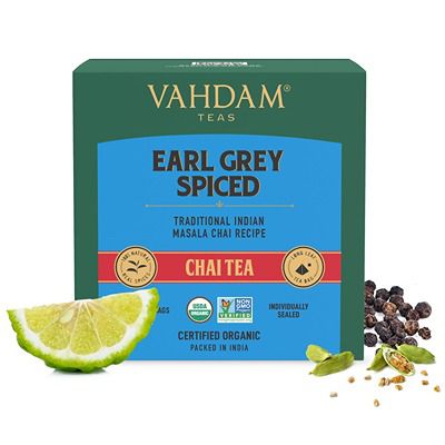 Buy Vahdam Earl Grey Masala Chai Tea Bags