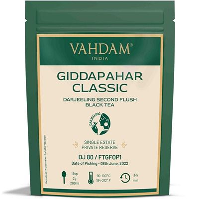 Buy Vahdam Giddapahar Classic Darjeeling Second Flush Black Tea ( DJ 80 / 2022 )