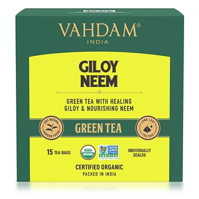 Buy Vahdam Giloy Neem Green Tea