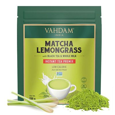 Buy Vahdam Matcha Lemongrass Instant Tea Premix
