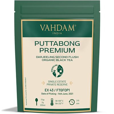 Buy Vahdam Puttabong Premium Darjeeling Second Flush Organic Black Tea ( EX 43/2021 )