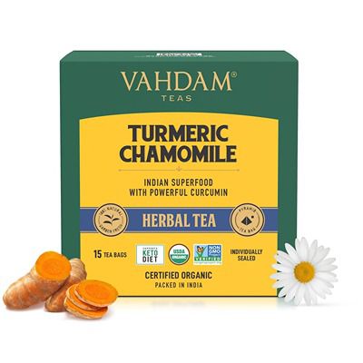 Buy Vahdam Turmeric Chamomile Herbal Tea
