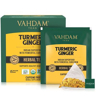 Buy Vahdam Turmeric Ginger Herbal Tea Tisane