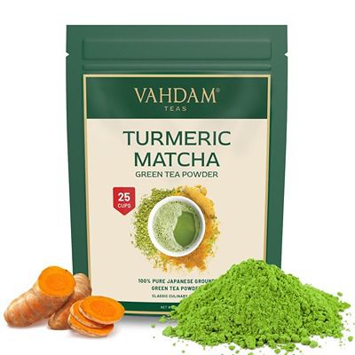 Buy Vahdam Turmeric Matcha Green Tea Powder