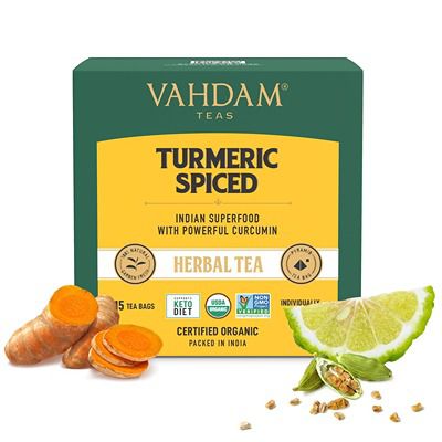 Buy Vahdam Turmeric Spiced Herbal Tea Tisane