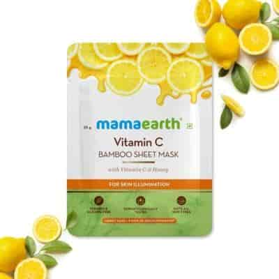 Buy Mamaearth Vitamin C Bamboo Sheet Mask with Vitamin C & Honey for Skin Illumination