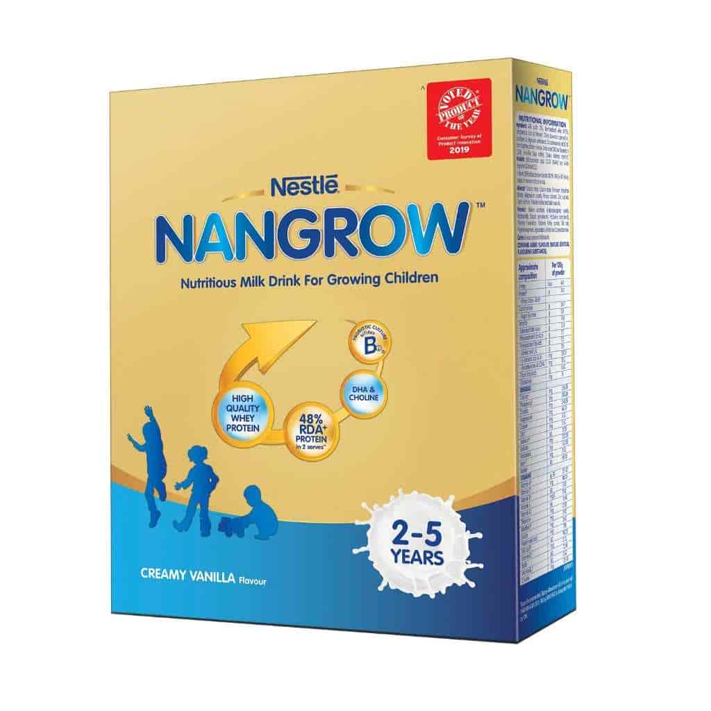 Nestle Nangrow Nutritious Milk Drink for Growing Children ( 2-5 years ) - Creamy Vanilla Flavour - 400 gm