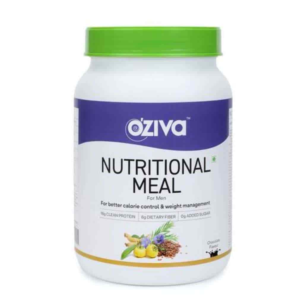 Oziva Nutritional Meal Men High Protein Meal Replacement Shake With Ayurvedic Herbs 500 Grams 16 Servings