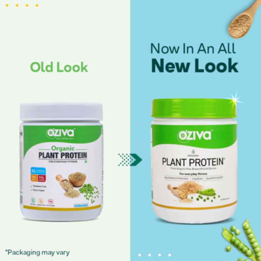Oziva Organic Plant Protein For Everyday Fitness Unflavoured