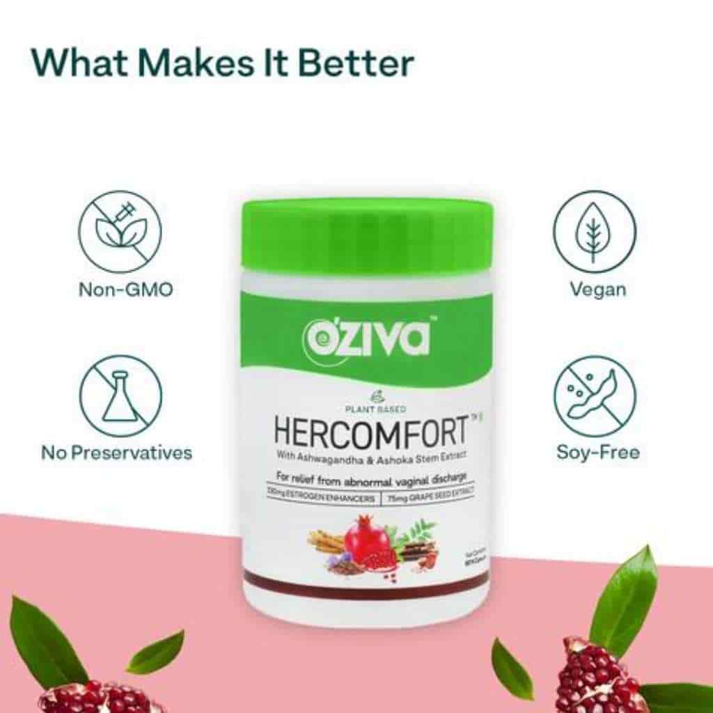 Oziva Plant Based Hercomfort With Ashwagandha Flax Seeds & Ashoka Stem Extracts