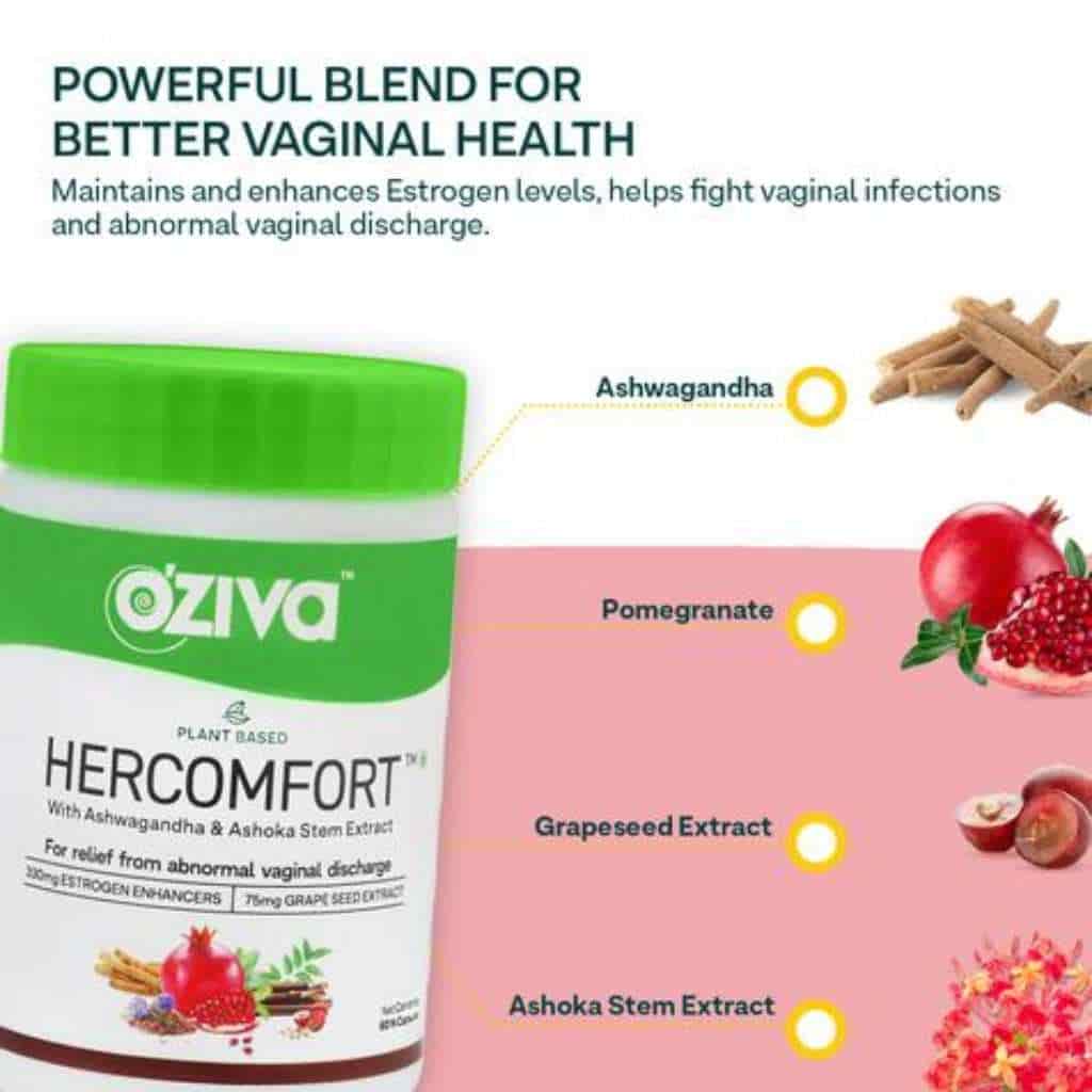 Oziva Plant Based Hercomfort With Ashwagandha Flax Seeds & Ashoka Stem Extracts