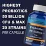 Carbamide Forte Probiotics Supplement 50 Billion Cfu For Women & Men With Prebiotics 150 Mg