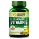 Himalayan Organics Plant Based Vitamin E Capsules Non GMO Sunflower Oil Aloevera Oil Argan Oil