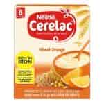 Nestle Cerelac Fortified Baby Cereal with Milk - Wheat Orange - from 8 Months