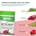 Oziva Bettr Iron+ Plant Based Iron With Vitamin C Folic Acid & Zinc For Improved Hemoglobin & Oxygen Binding Capacity