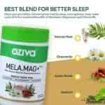 Oziva Mela Mag+ 10Mg Melatonin Magnesium Vitamin B6 With Valerian Root Chamomile Extract For Healthy & Deep Sleep