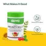 Oziva Plant Based Immunity Multi With Vitamins A C D3 E, Minerals Iron Zinc Guava Leaf Curry Leaf Extracts