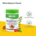 Oziva Plant Based Immunity Multi With Vitamins A C D3 E, Minerals Iron Zinc Guava Leaf Curry Leaf Extracts