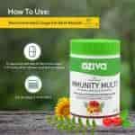 Oziva Plant Based Immunity Multi With Vitamins A C D3 E, Minerals Iron Zinc Guava Leaf Curry Leaf Extracts