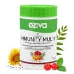 Oziva Plant Based Immunity Multi With Vitamins A C D3 E, Minerals Iron Zinc Guava Leaf Curry Leaf Extracts