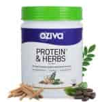 Oziva Protein & Herbs Men Whey Protein With Ayurvedic Herbs & Multivitamins 500 Grams 16 Servings