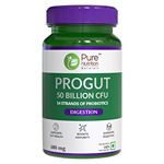 Pure Nutrition Progut 50 billion CFU with 14 Strains of Probiotic Bacteria Veg Capsules